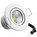 Faretto Led Cob 3 W Luce Calda 3000k A Incasso Orientabile Bordo Bianco P-45-bc - Foto miniatura 1