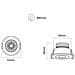 Faretto Led Cob 3 W Luce Calda 3000k A Incasso Orientabile Bordo Bianco P-45-bc - Foto miniatura 4