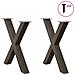 Gambe Tavolo Pranzo A X 2 Pz Naturale 70x(72-73) Cm Acciaio - Foto miniatura 3