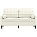 Divano A 2 Posti Con Cuscini Crema 140 Cm In Velluto - Foto miniatura 3