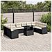 Set Divani Da Giardino 11 Pz Con Cuscini In Polyrattan Nero - Foto miniatura 1