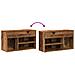 Scarpiera Legno Antico 80x30x45 cm in Legno Multistrato - Foto miniatura 8