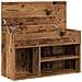 Scarpiera Legno Antico 80x30x45 cm in Legno Multistrato - Foto miniatura 7