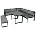Marbella Salotto Panoramico Da Giardino A 8 Posti In Resina Intrecciata Nera E Grigia - Foto miniatura 2