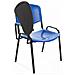 Set Di 6 Sedie Impilabili In Plastica Blu Con Ribaltina Scrittoio Tavoletta Per Sala Conferenza Meeting E Convegni - Foto miniatura 3