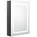 Armadietto Bagno Con Specchio E Led Grigio Lucido 50x13x70 Cm - Foto miniatura 1