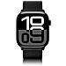 Cinturino Premium In Pelle Per Apple Watch Con Fibbia Magnetica Black L - Foto miniatura 2