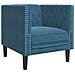Set Divani Chesterfield 3pz con Cuscini Blu Velluto - Foto miniatura 6