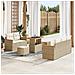 Set Divano da Giardino  Beige con Cuscini 8 Pezzi Rattan Poliestere Acacia, Set da Pranzo da Giardino  3 Pezzi con Cuscini Beige Rattan Poliestere Acacia - Foto miniatura 2