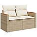 Set Divano da Giardino  Beige con Cuscini 8 Pezzi Rattan Poliestere Acacia, Set da Pranzo da Giardino  3 Pezzi con Cuscini Beige Rattan Poliestere Acacia - Foto miniatura 5