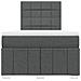 Giroletto a Molle con Materasso Grigio Scuro 120x190cm Tessuto - Foto miniatura 6