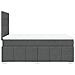 Giroletto a Molle con Materasso Grigio Scuro 120x190cm Tessuto - Foto miniatura 7