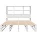 Letto Libreria senza Materasso Bianco 140x190 cm Legno Massello - Foto miniatura 4