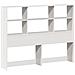 Letto Libreria senza Materasso Bianco 140x190 cm Legno Massello - Foto miniatura 6