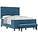Letto sospeso con Materasso & Panchina Blu Scuro 140x190 cm Velluto - Foto miniatura 1