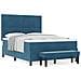 Letto sospeso con Materasso & Panchina Blu Scuro 140x190 cm Velluto - Foto miniatura 4