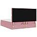 Struttura Letto Pouf con Materassi Rosa 180x200 cm Velluto - Foto miniatura 9