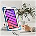 Custodia Per Ipad Mini 6 8.3"" Con Supporto E Alloggiamento Per Stilo Blu - Foto miniatura 3