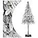 Albero di Natale artificiale Bianco 76 x 76 x 180 cm - Foto miniatura 2