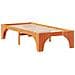 Struttura letto a terra Marrone Legno di pino massello - Foto miniatura 8