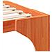 Struttura letto a terra Marrone Legno di pino massello - Foto miniatura 9