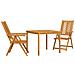 Set da Pranzo per Giardino 3 pcs Marrone 90 x 90 x 74 cm - Foto miniatura 1