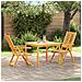 Set da Pranzo per Giardino 3 pcs Marrone 90 x 90 x 74 cm - Foto miniatura 2