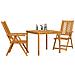 Set da Pranzo per Giardino 3 pcs Marrone 90 x 90 x 74 cm - Foto miniatura 3