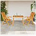 Set da Pranzo per Giardino 3 pcs Marrone 90 x 90 x 74 cm - Foto miniatura 4