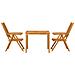 Set da Pranzo per Giardino 3 pcs Marrone 90 x 90 x 74 cm - Foto miniatura 7