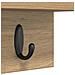 Appendiabiti a muro rovere artigianale 40 x 10.5 x 18 cm - Foto miniatura 8