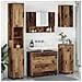Set di mobili per il bagno 5 pcs Legno vecchio 30 x 35 x 192 cm - Foto miniatura 2