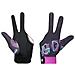 Guanto Da Biliardo A 3 Dita Antiscivolo Ad Alta Elasticità - Guanto Intero In Nylon Per Prestazioni Superiori Negli Sport Con Stecca Black+purple - Foto miniatura 1