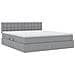 Letto con contenitore e materasso Grigio chiaro 160 x 200 cm - Foto miniatura 5