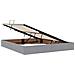 Letto con contenitore e materasso Grigio chiaro 160 x 200 cm - Foto miniatura 6