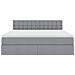 Letto con contenitore e materasso Grigio chiaro 160 x 200 cm - Foto miniatura 7