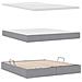Letto con contenitore e materasso Grigio chiaro 160 x 200 cm - Foto miniatura 8