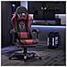 Sedia Da Gaming Sedia Da Computer Ergonomica Con Poggiapiedi, Supporto Lombare, Poggiatesta, Rotazione A 360° E Schienale Alto, Rossa - Foto miniatura 7