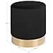 Pouf Gamby-nero-velluto-34x34x43 Cm - Foto miniatura 2