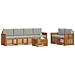 Set divani con cuscino 7 pcs Grigio Naturale e Chiaro - Foto miniatura 3
