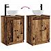 Mobile da bagno con lavabo Legno antico 54 x 35 x 83 cm - Foto miniatura 7