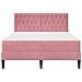 Struttura letto con materasso Rosa 140 x 190 cm Velluto - Foto miniatura 6