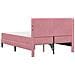 Struttura letto con materasso Rosa 140 x 190 cm Velluto - Foto miniatura 8