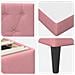 Struttura letto con materasso Rosa 140 x 190 cm Velluto - Foto miniatura 9