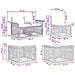 Set Divano da Giardino 11 pcs Grigio polyrattan - Foto miniatura 9