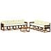 Set di divani da esterno con cuscino 9 pcs Naturale e Crema - Foto miniatura 1