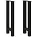 Gambe per Tavolo Consolle Nere 2 pz 28x (72-73) cm Acciaio - Foto miniatura 1