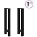 Gambe per Tavolo Consolle Nere 2 pz 28x (72-73) cm Acciaio - Foto miniatura 3