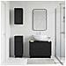 Set di armadietti da bagno in 3 pezzi EDE Nero - Foto miniatura 6