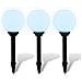 Lampione Solare A Led Da Giardino 20 Cm 3pz Con Picchetto - Foto miniatura 5
